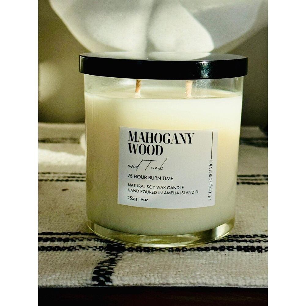 PH Design Organics Scented Candle Aromatherapy 75 Hour Burn Time 9oz